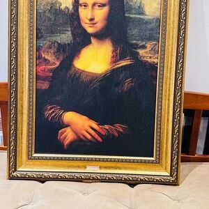 Elegant Gold Framed Mona Lisa Art Print